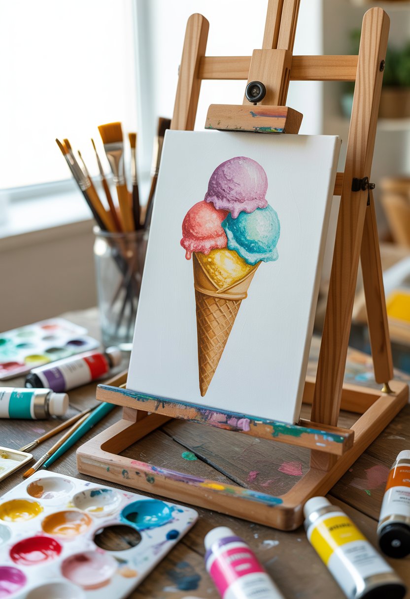 Colorful Ice Cream Cones