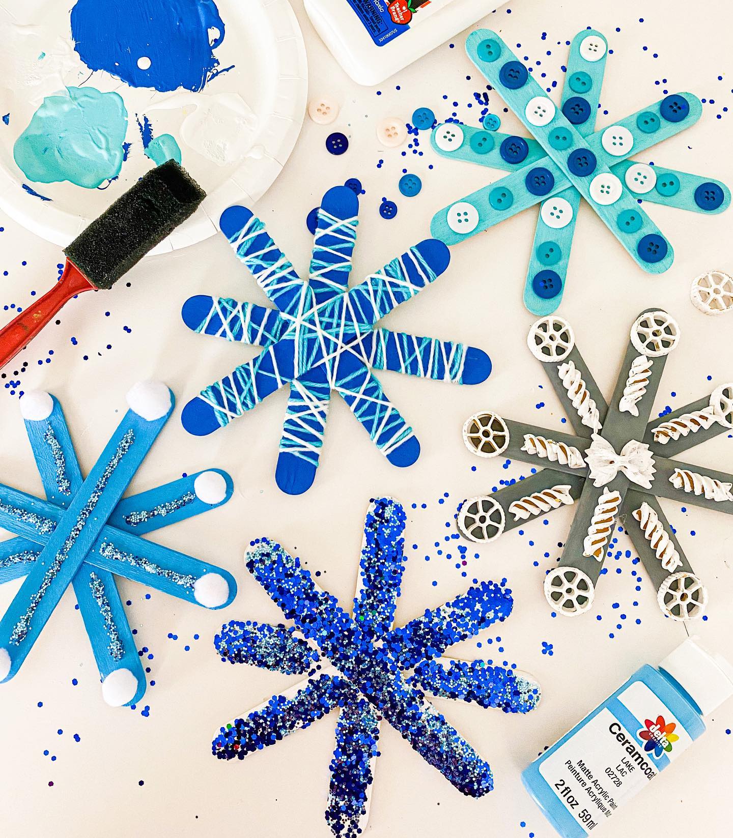 Handprint Snowflakes