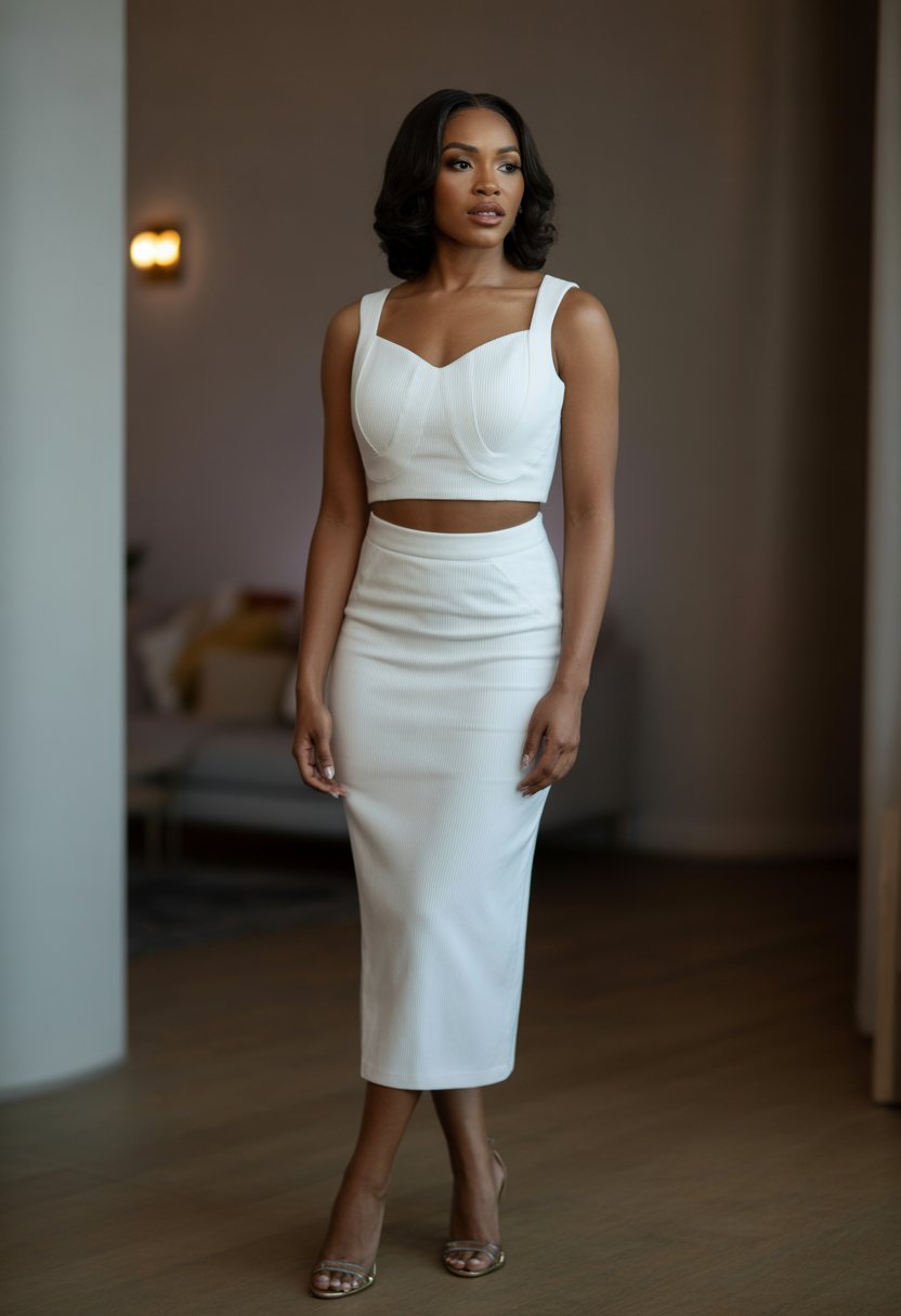 Matching Two-Piece Set with Heels