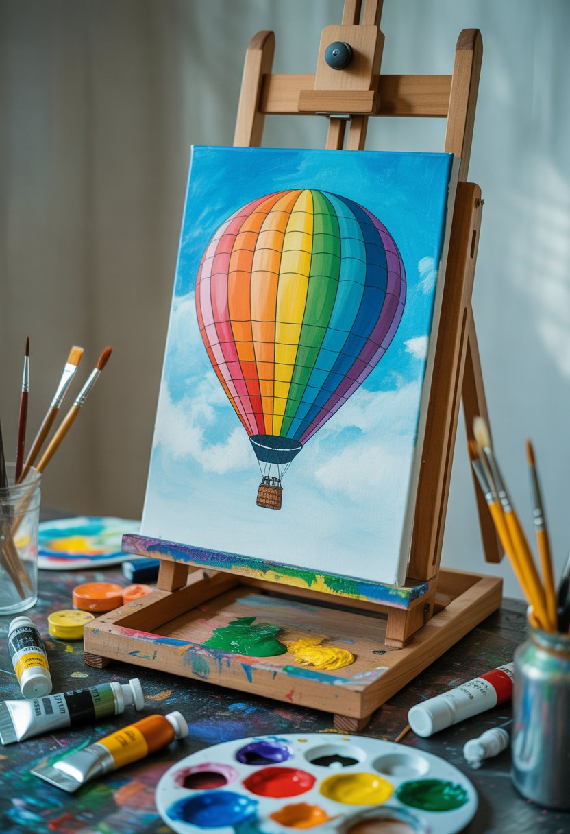 Rainbow Hot Air Balloon