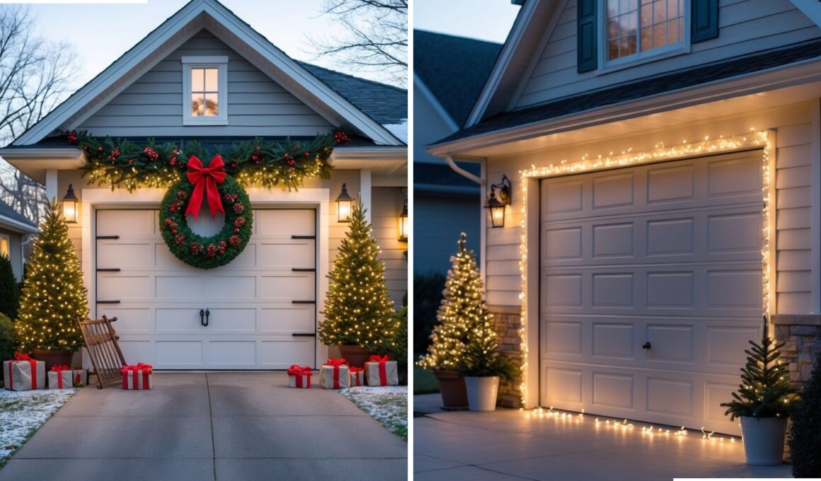Simple Garage Christmas Decor Ideas