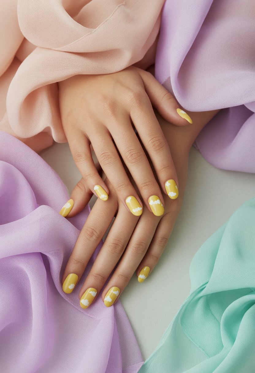 Banana Milk Cloud Nails