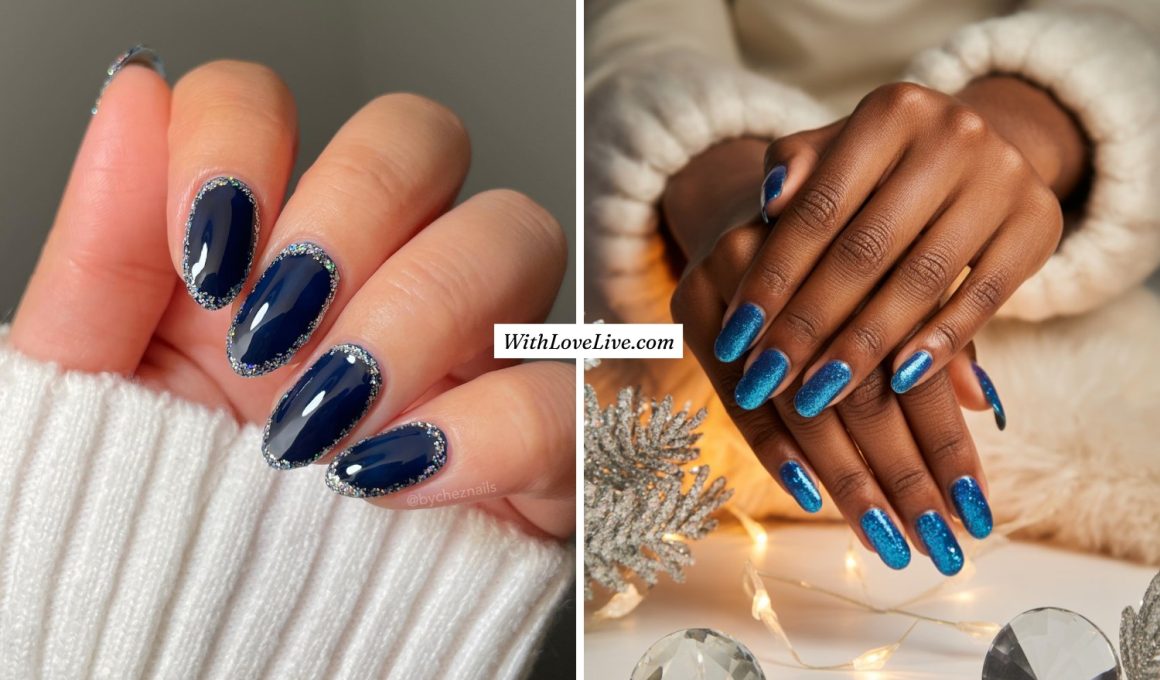 Blue Winter Nails Designs