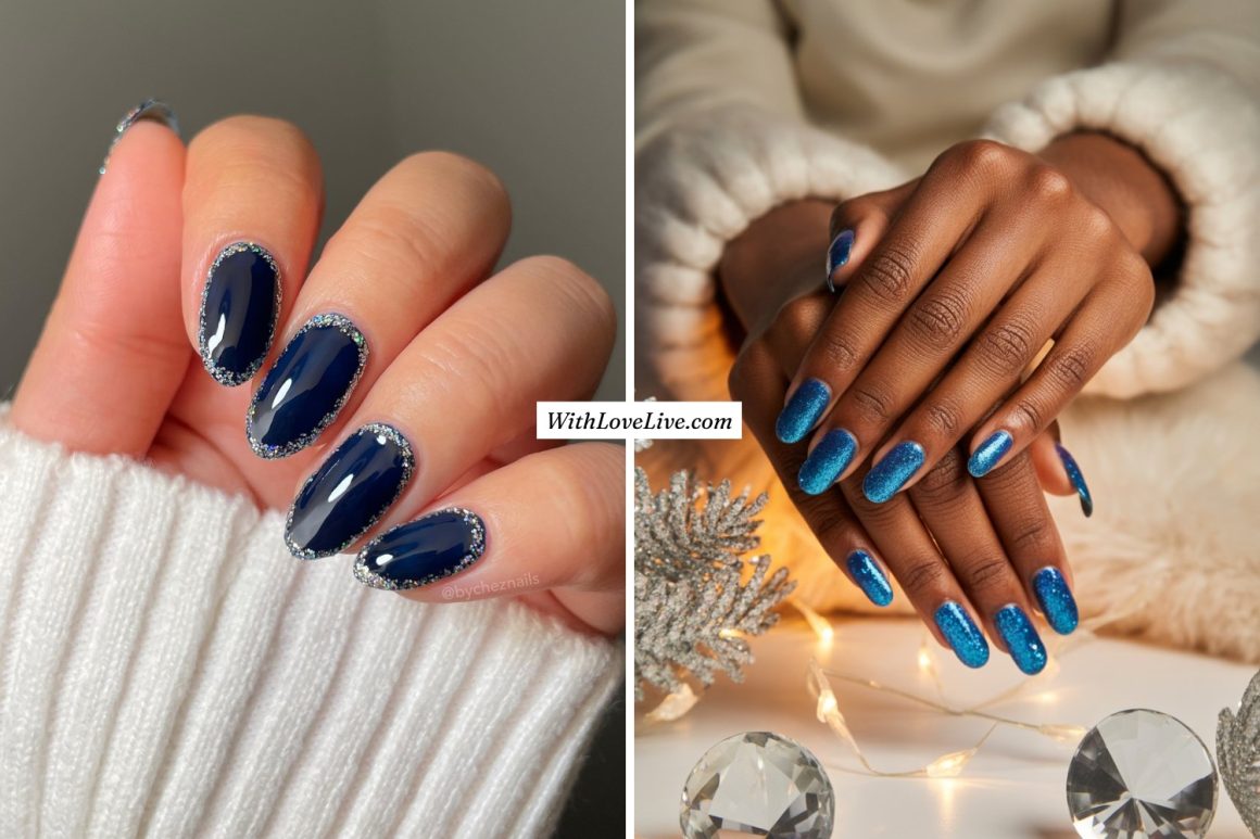 Blue Winter Nails Designs