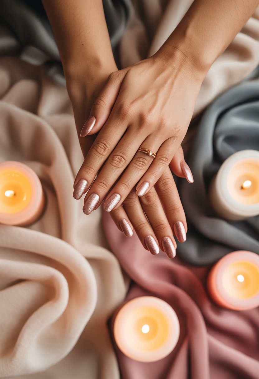 Blush Velvet Sheen Nails