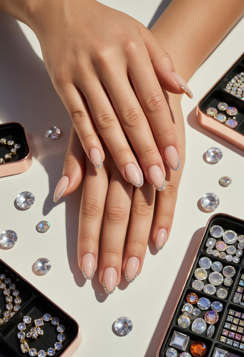 Crystal Edge Stiletto Tips