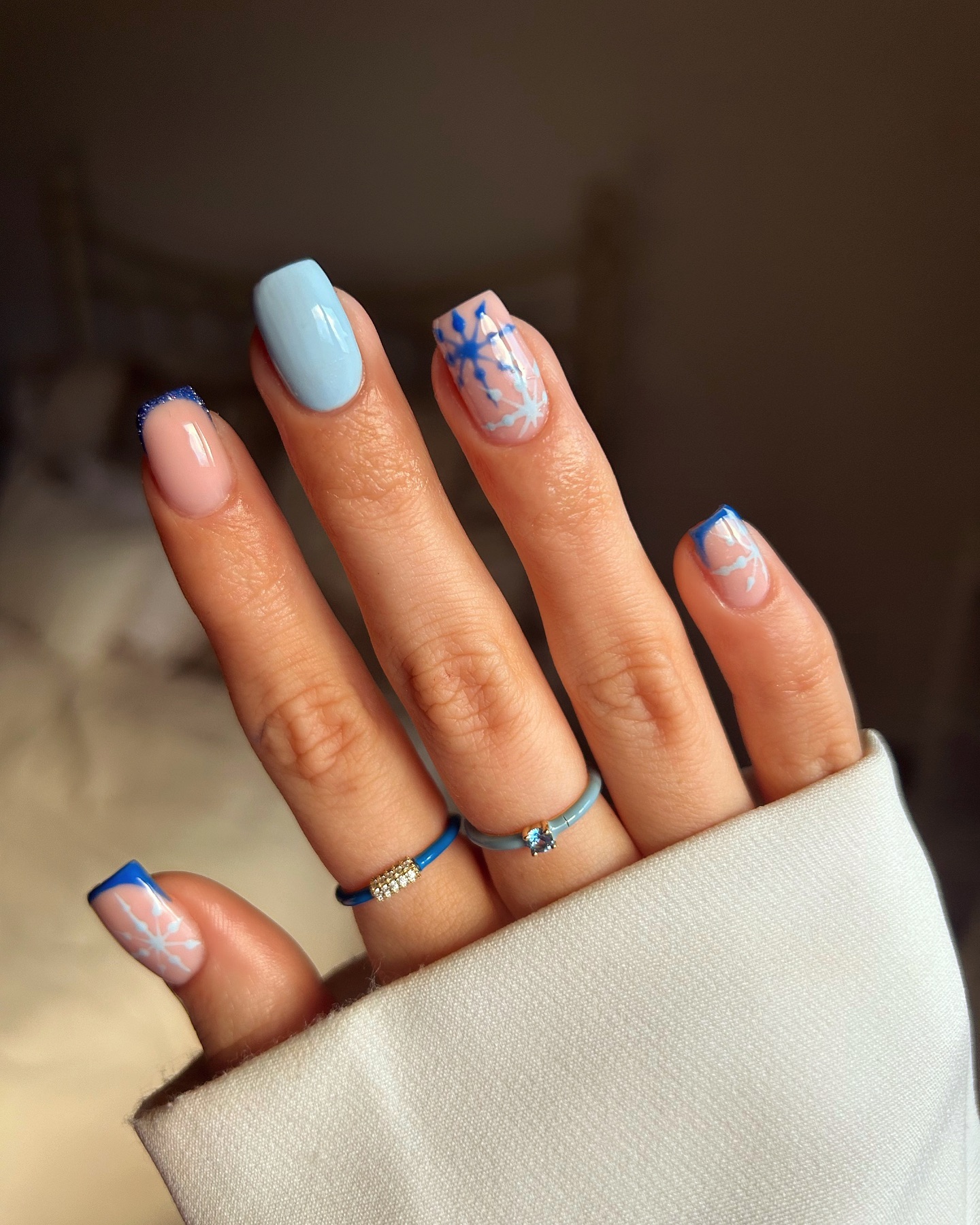 Double Denim Chrome Nails