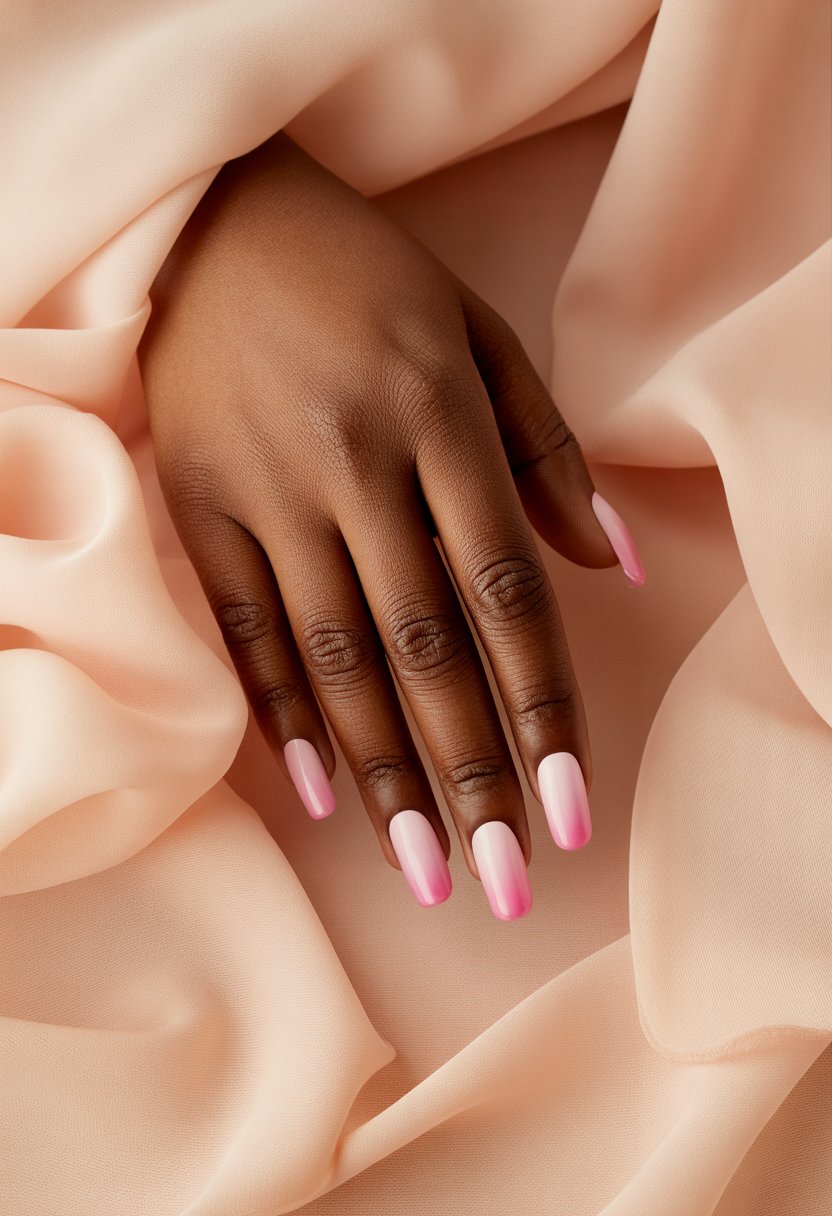 Frosted Pink Radiance Nails