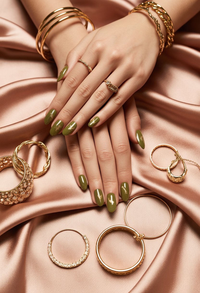 Gold Foil Olive Accents