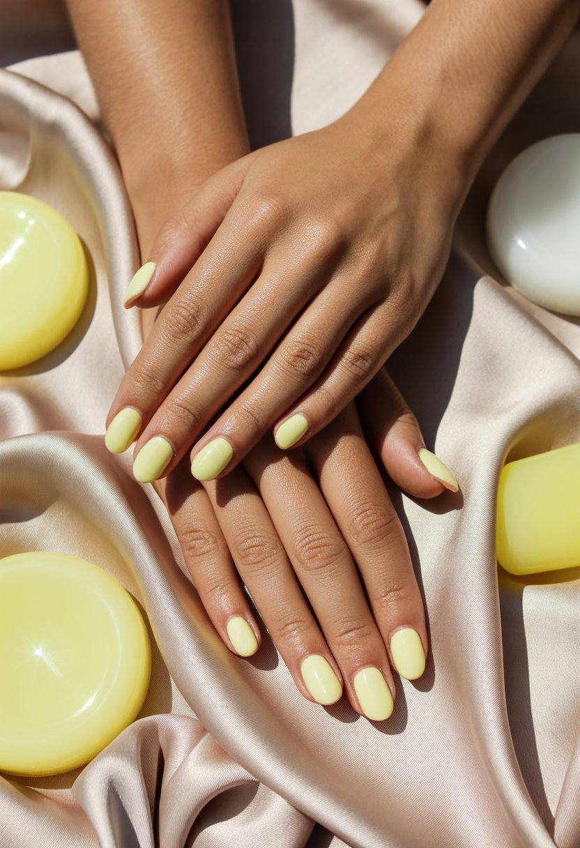 Lemon Cream Gloss Nails