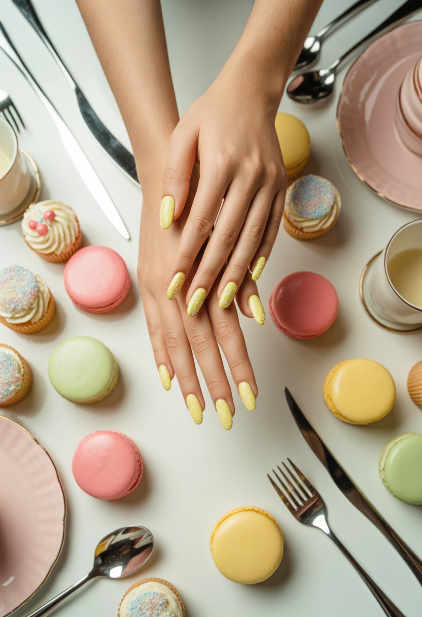 Lemon Sugar Sprinkle Nails