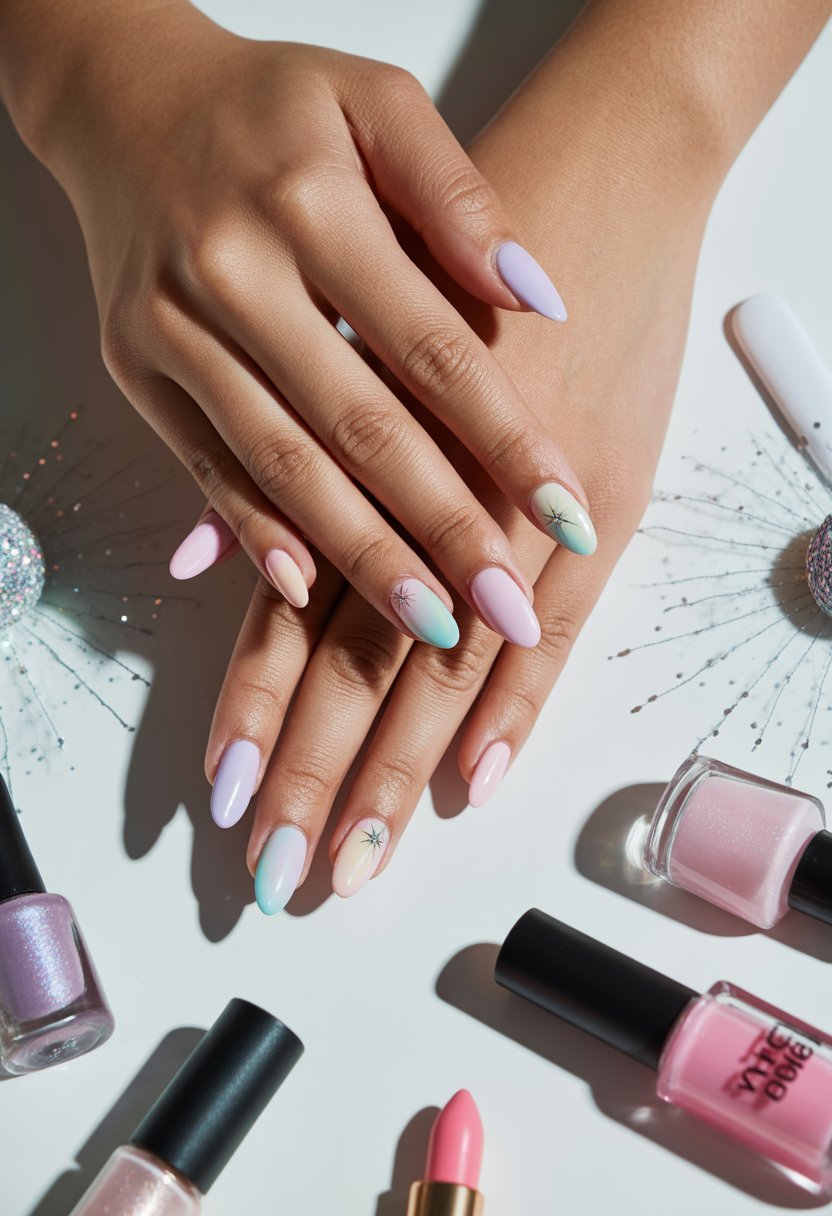 Mini Starburst Accent Nails