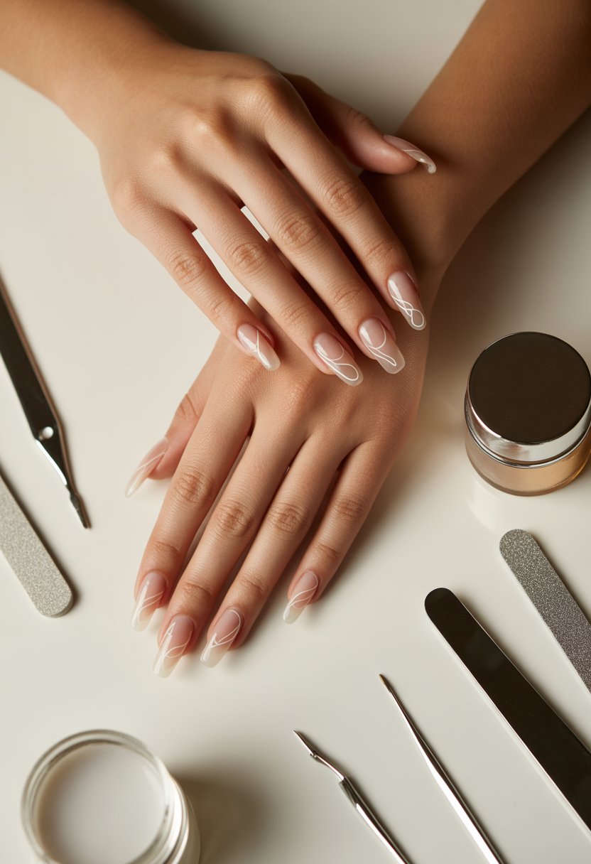 Minimalist White Luxe Lines