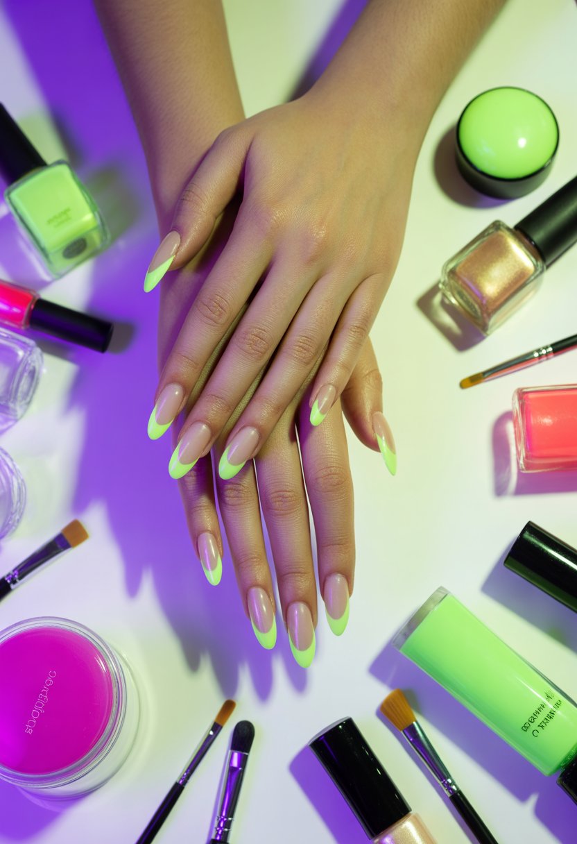 Neon Pop French Stilettos