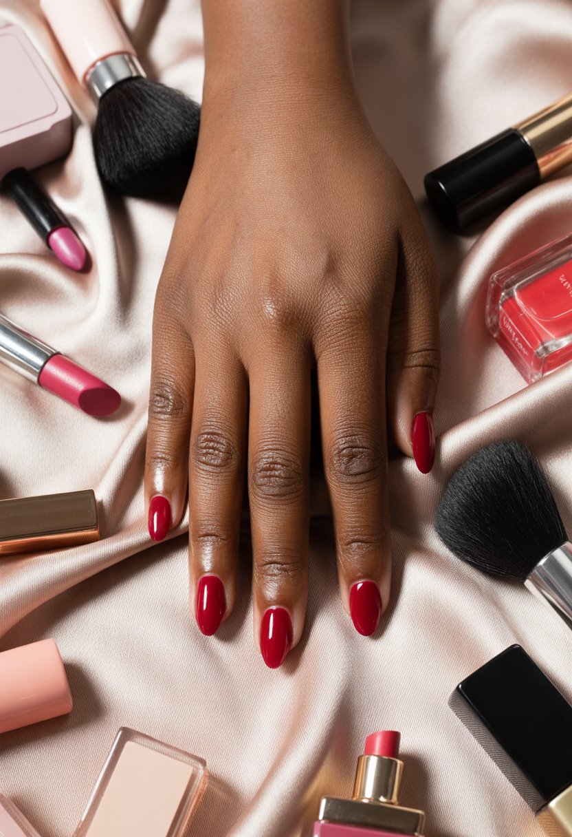 Ruby Red Jelly Nails