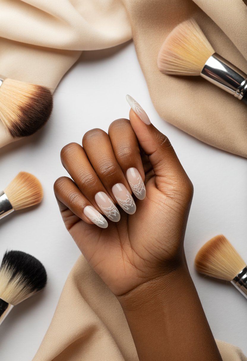 Snowflake Veil Sheer Nails