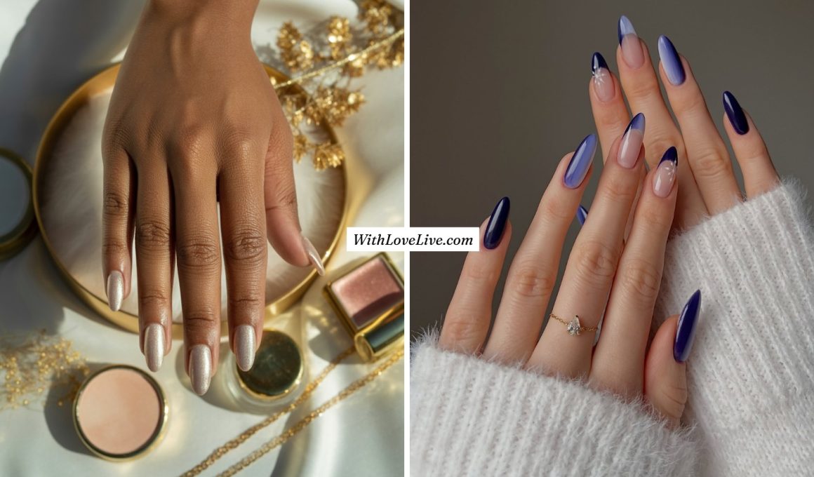 Sparkly Winter Nails Designs