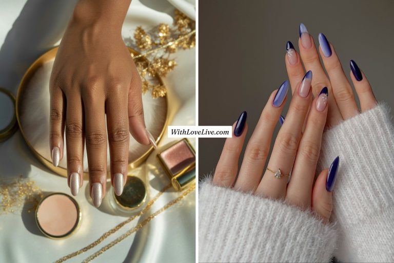 Sparkly Winter Nails Designs