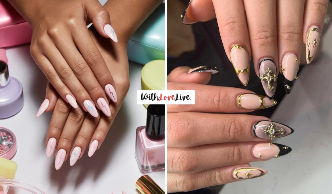 Stylish and Bold Short Stiletto Nails Designs