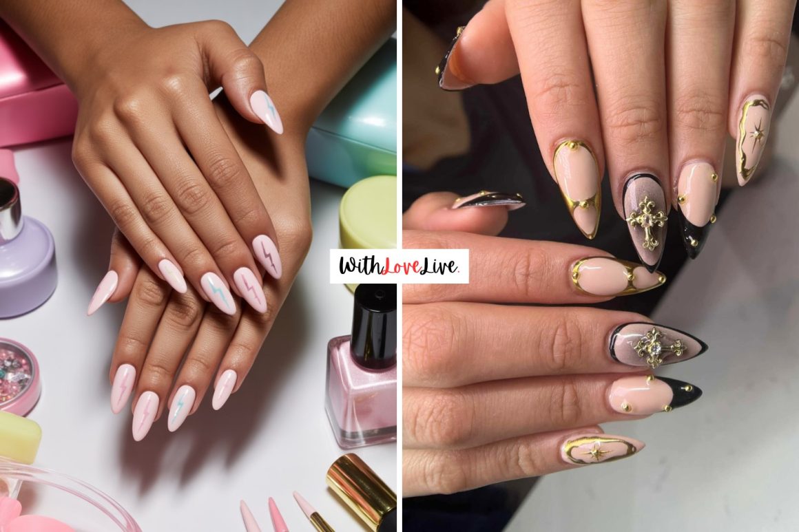 Stylish and Bold Short Stiletto Nails Designs