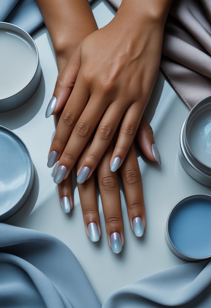 Winter Sky Fade Nails