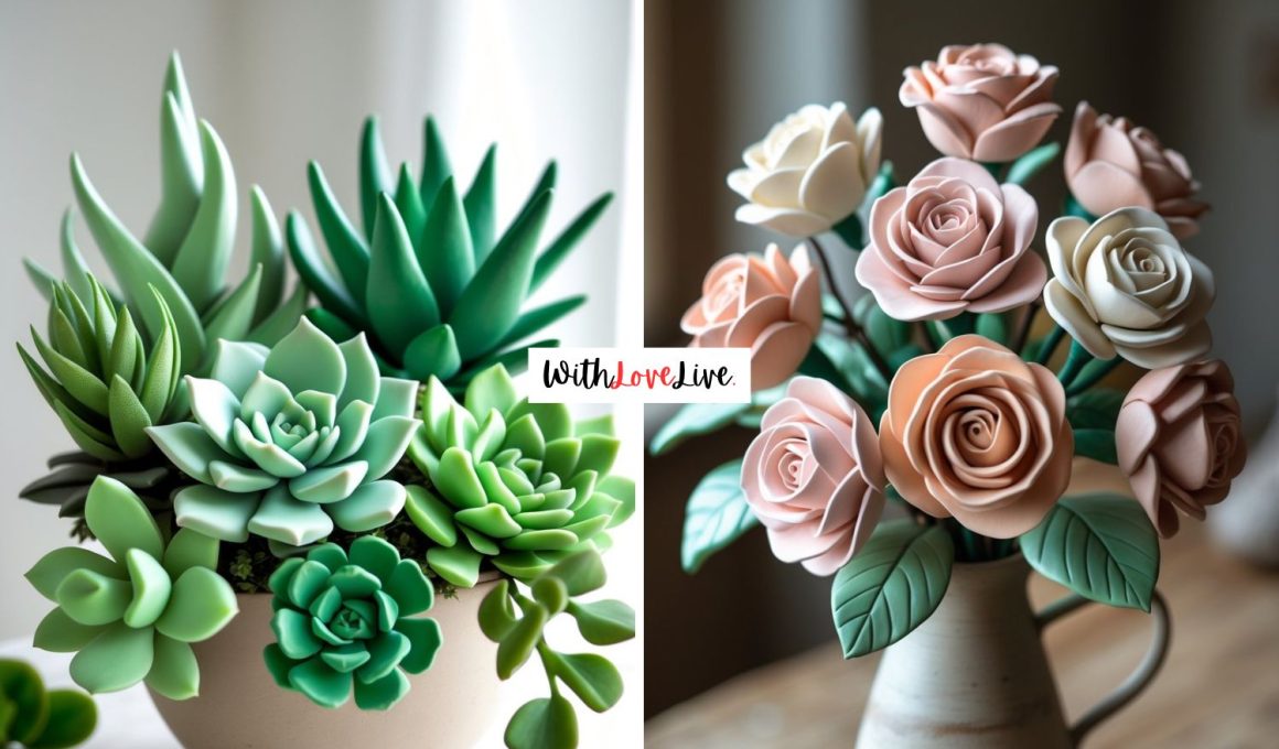 Beautiful Clay Flower Craft Ideas