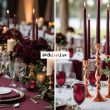 Burgundy Wedding Table Setting