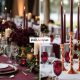 Burgundy Wedding Table Setting