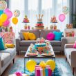 Living Room Birthday Party Decor