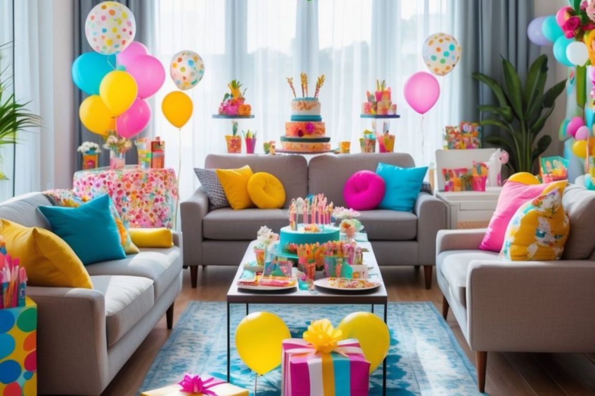 Living Room Birthday Party Decor