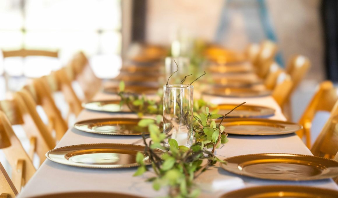 Rose Gold Table Setting