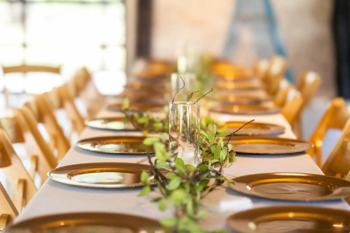 Rose Gold Table Setting