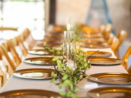 Rose Gold Table Setting