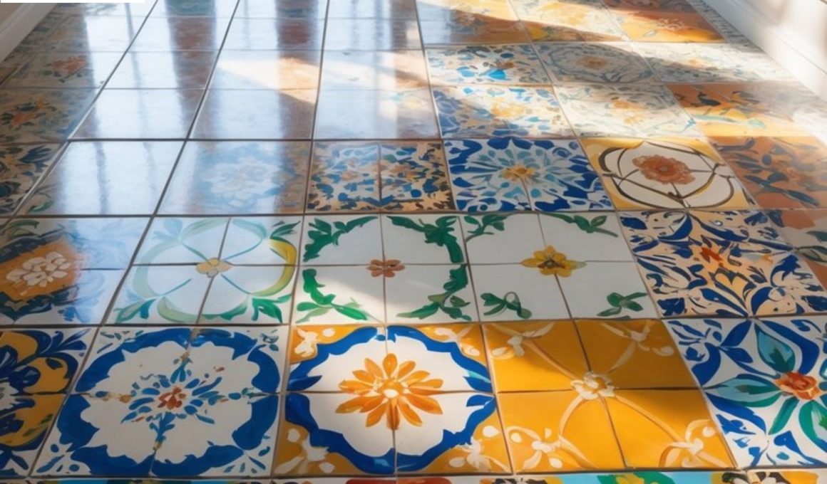 Ceramic Tile Floor Painting Ideas