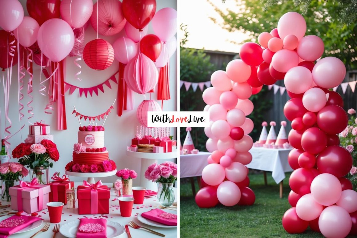Pink and Red Birthday Party Decor