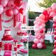 Pink and Red Birthday Party Decor