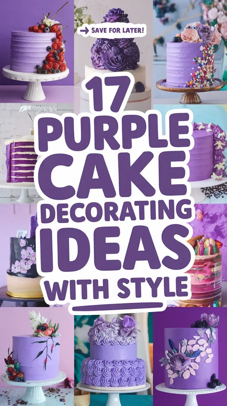 Purple Cake Decorating Ideas