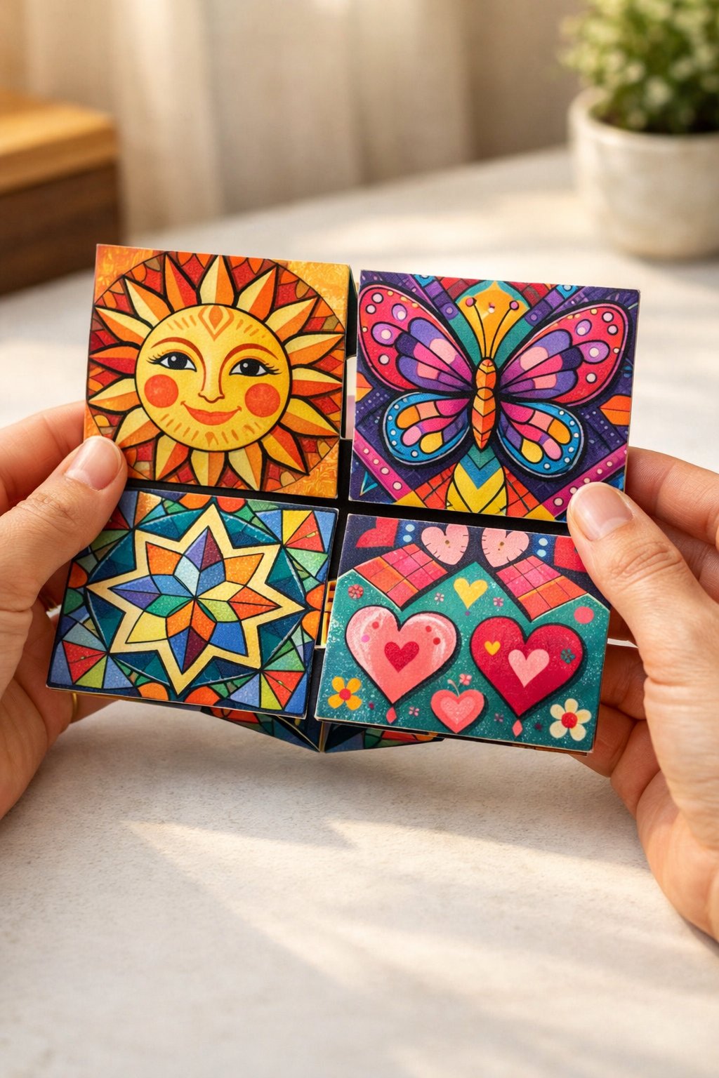 The Never-Ending card (or Kaleidoscope card) is a mathematical marvel. It’s a continuous loop that can be folded infinitely, revealing four distinct faces. It’s incredibly addictive to play with and acts as a tactile "fidget" toy. It’s perfect for detailed stories, long messages, or as a unique photo album.