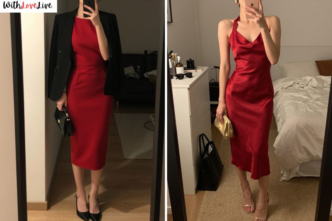 Bold Red Dress Wedding Guest Outfit