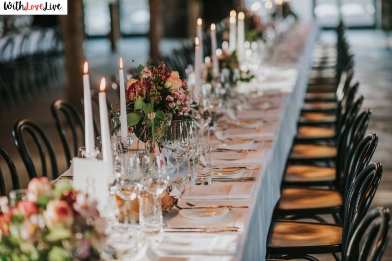 Family Style Wedding Dinner Table Decor Ideas