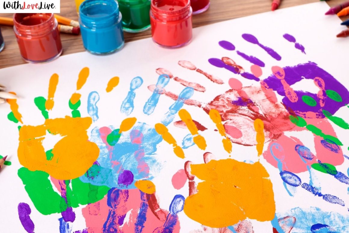 Messy Summer Handprint Crafts