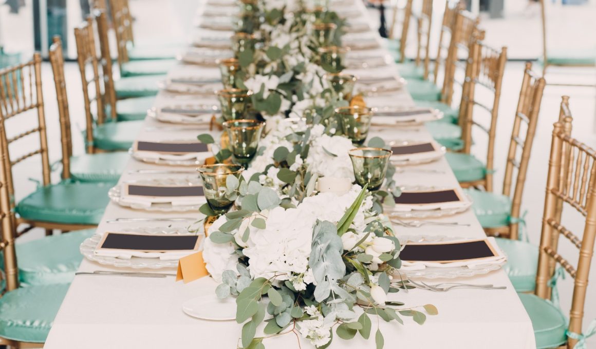 Rectangle Wedding Table Decor