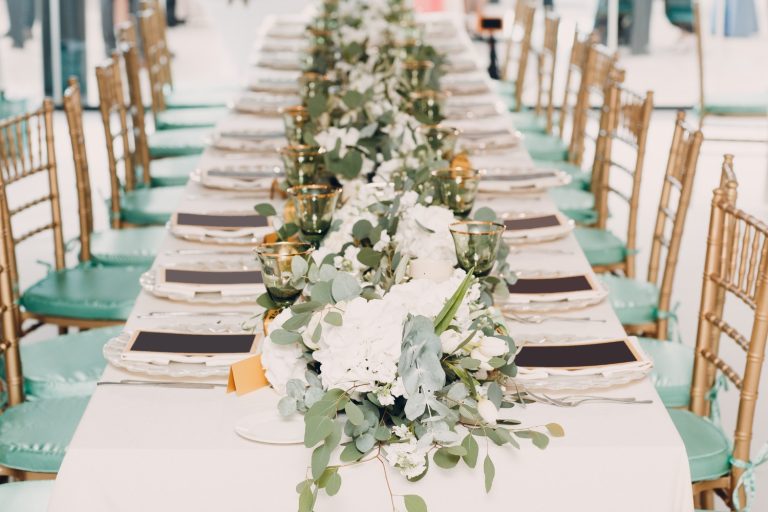 Rectangle Wedding Table Decor