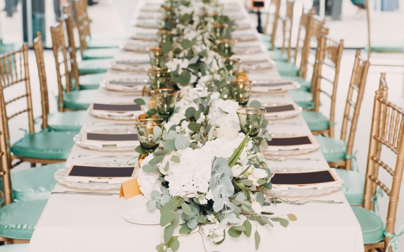 Rectangle Wedding Table Decor