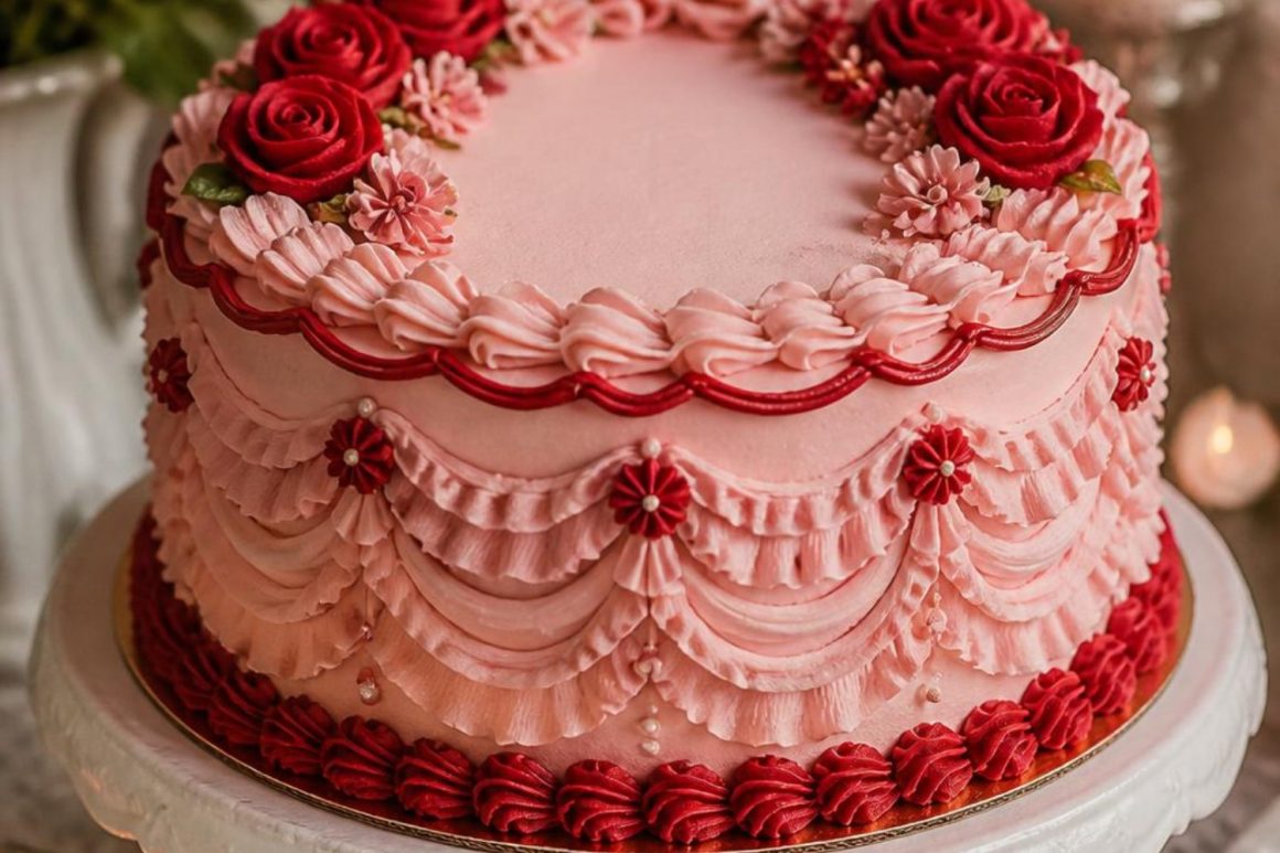 pink vintage cakes