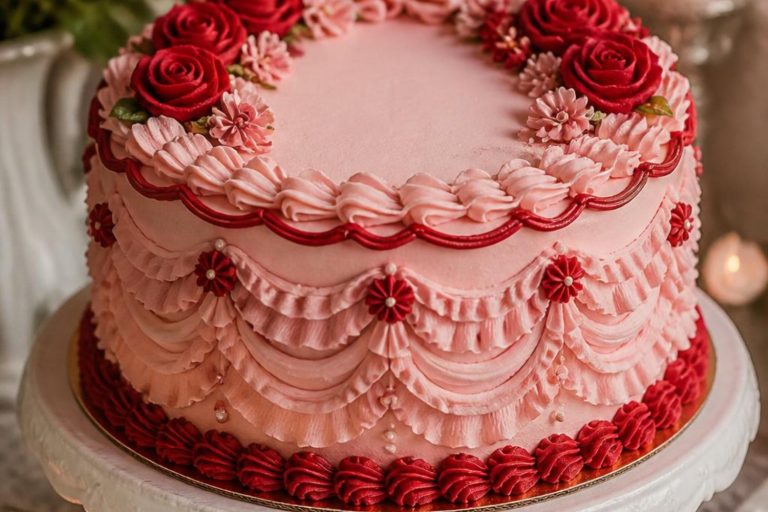 pink vintage cakes