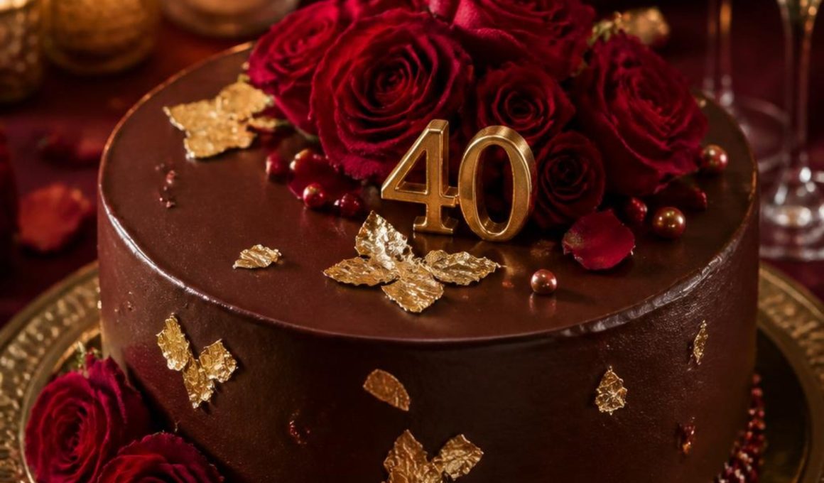 ruby wedding cake