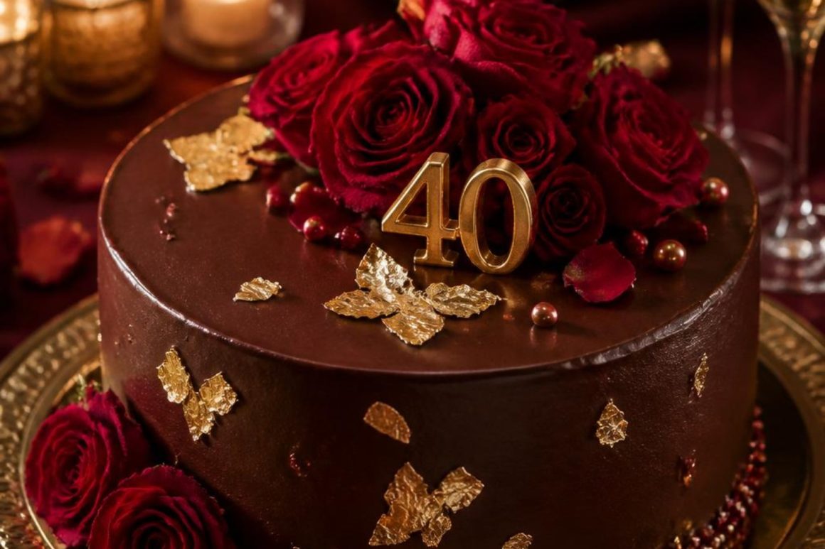 ruby wedding cake