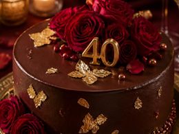 ruby wedding cake