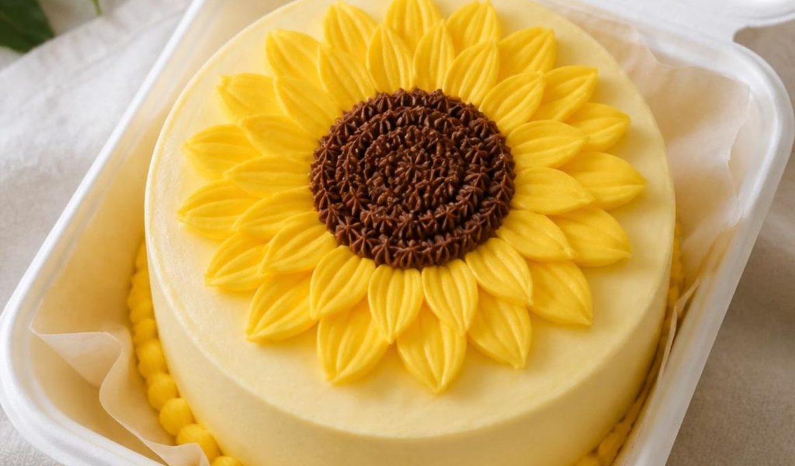 sunflower bento cakes